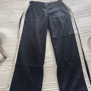 Abercrombie & Fitch Black and White Joggers with Sporty Stripes